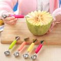 Multi Function Fruit Carving Knife Watermelon Ice Cream Dig Ball Scoop Spoon Kitchen DIY Tools. 