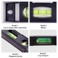 Horizontal Ruler 3 Bubble Spirit Level Magnetic ABS Shell Mini Pocket Portable Spirit Level Tool Measure Tool Machinery Leveller. 