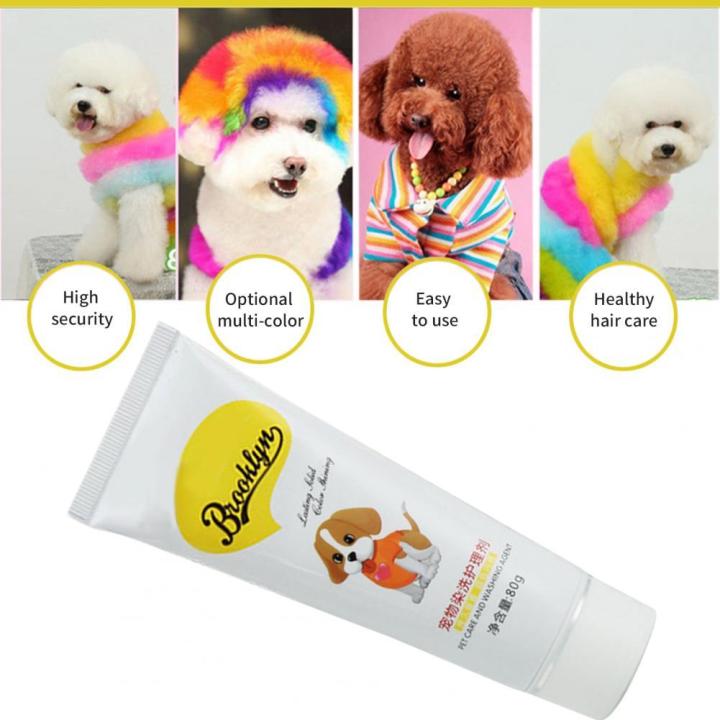 80g Semi Permanent Pet Dye High Pigmented Dog Hair Bright Coloring Dyestuff Pigment Supplies For Home