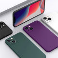 Dark Purple For iPhone 16 Liquid Silicone Phone Case 11 12 13 14 15 Pro Max Mini X XS XR 7 8 14 15 16 Plus Full Protection case. 