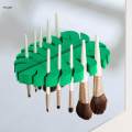 【Dream Sailing Store 】Makeup Brush Drying Rack Brush Holder Leaf Shape Stand Organizer for Brushes Countertop Vanity. 
