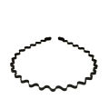 Two (2) Hair Bands for Men and Women (Two Designs), Metal Head Bands Wavy Hair Band, Spring Hair Hoop Black. 