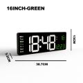 16inch Digital Wall Clock Large LED Alarm Clock Remote Control Date Week Temperature Clock Dual Alarms LED Display Clock. 