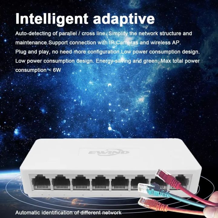 10/100/1000Mbps Full Gigabit Network Ethernet Switch 5/8 Ports RJ45 Port 10/100Mbps Fast Network Switch ethernet