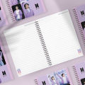 BTS Spiral Notebook A5 – Purple Style Collage with BTS Members | 100 Pages | Modern BTS Notebook. 