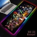 For Desk Zsuxtc Led Keyboard Mice Xxl Computer War Mouse Star Pad Rubber Mousepad Light Moive Large Backlit Mat Rgb Non-Slip(Rgb 250X350X3Mm). 