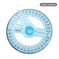 【ZIME】All Circular 10cm 360 Degree Pointer Protractor Ruler Angle Finder Random. 