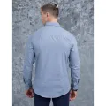 Casual Wear Detailed Linen Long Sleeve Shirt. 