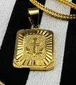 Gold Plated Albert Chain with Box Ancor Pendant. 
