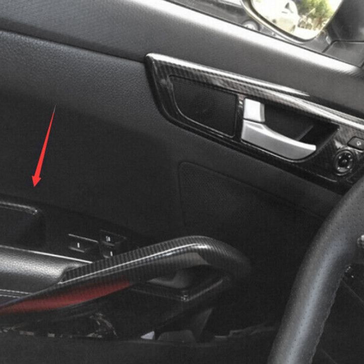 Carbon Fiber AC Switch Panel Cover For Hyundai Veloster JS 2019-2022 - Self-Adhesive Trim, Black