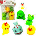 Rubber Bath Toys Rubber Animals Ocean Squeak Pool Floating Toys Preschool Shower Toy Colorful Mini Bath Tub Toys for Bathtub Baby Shower Party  06  pcs -Multicolor. 