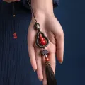Kangning Fulu Pendant New Rearview Mirror Pendant Raw Ore Pendant Car High-End High-Content Men's and Women's Gourd Car Cinnabar. 