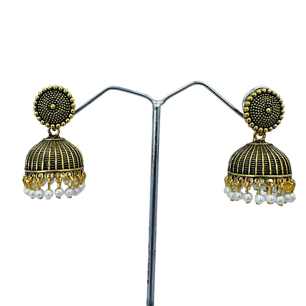 Black%20Gold%20Jimikki%20Earing%20Indian%20Jewelry%20Traditional%20Chandbali%20earings%20Jhumka%20Jhumki%20Dangle%20Earrings%20for%20Women,%20ear%20rings%20Perfect%20Gifts%20for%20Her%20-%20Image%209