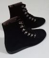 Flat lace boot. 
