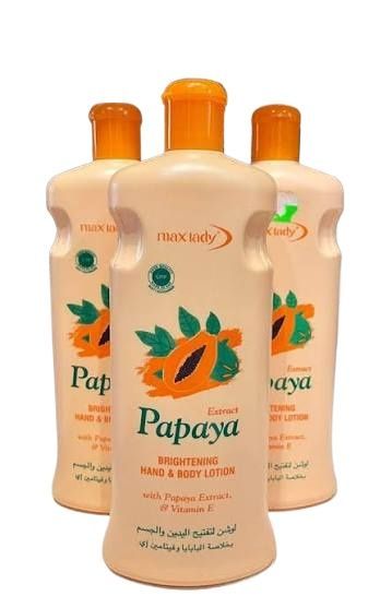 MaxLady Papaya Extract Whitening Hand & Body Lotion + Vitamin E (600ml) #DD