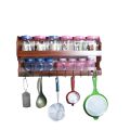 Wooden Spice Rack With Bottles And Tools Kitchen Rack Two Layer spice Rack Wooden Spice Bottle Holder Rack With Bottle And tools Condiment Rack Orgernizer. 