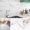 Tile Stickers for Kitchen Marble Grey Stick on Tiles for Bathroom White 60x30CM Waterproof Self Adhesive Wall Tiles Kitchen Splashback Peel and Stick Floor Tiles Marble Grey White, 10 Tiles. 