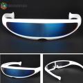 【Popular】Homestar Personality Mirrored Lens Visor Sunglasses Laser Eyeglasses Futuristic Narrow Cyclops Glasses UV400 #450944. 