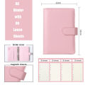 PU Leather A6 Notebook Binder Budget Planner Binder Cover with Pocket Personal Cash Budget Envelopes System 6 Hole Binder Zipper Folder Loose Sheets. 