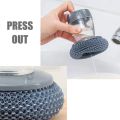Kitchen Liquid Adding Dish Washing Soap Dispenser |Multifunctional Palm Pot Washing Cleaning Brush Kitchen Washing Tool | Automatic Pot Pan Dish Bowl Brush Scrubber Cleaner. 