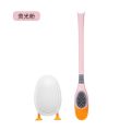 Cute Duck Shape Silicone Toilet Brush 360° Flexible Head Automatic Opening Closing Double-sided Cleaning Tools. 