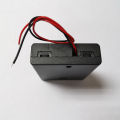 1pcs/lot Plastic 4 Aaa Case Holder Storage Plastic Box Spring Clip Black Red Wire Leads With Cover Switch. 