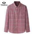Yfashion Men Casual Plaid Shirt With Pockets Design Lightweight Regular Fit Long Sleeve Button Down Tops. 