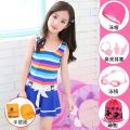 Children's Swimsuit Female One-Piece Skirt Conservative Medium and Big Children Cute Baby Student Western Style Summer Swimsuit Set. 