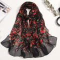 Hot Fashion Women Foulard Bandana Dot Scarf Chiffon Georgette Long Shawl Summer Scarf Sunscreen Elegant. 