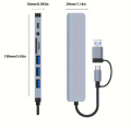 USB C HUB 3.0 Type C 4-Port/8 Port Multi-Splitter OTG Adapter for PC Android Laptop Mac. 