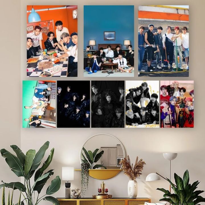 Kpop Band BTS Boy Poster Prints Wall Decals Sticker Pictures Living ...