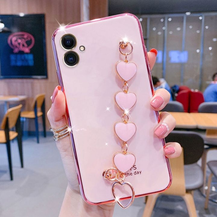LECOMES%20for%20Samsung%20Galaxy%20A04%20Back%20Cover%20with%20Love%20Heart%20Bracelet%20Chain%20Luxury%206D%20Plating%20Shiny%20Soft%20Silicone%20Mobile%20Phone%20Case%20Pouch%20Girls%20-%20Image%209