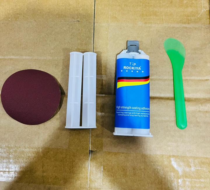 ROCKIYA Casting Adhesive 1200°C High Temp Foundry Glue – Heavy Duty Metal Repair Epoxy Adhesive - Leak Sealing & Plastic Bonding
