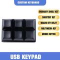 6 Keys Keyboard USB Custom Programmable Macro Keypad Switch One-key Blue Keys Keyboard Mini Mechanical Shortcut P7X6. 