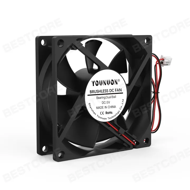 YOUNUN%201PCS%2080mm%208025%2080X80X25MM%20Cooling%20Fan%205V/12V/24V%20DC%20Brushless%20Cooling%20Cooler%20Fan%208025%20Sleeve%20Dual%20Ball%20Bearing%20Axial%20Fan%20-%20Image%202