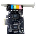 PCI-E 5.1 Sound Card Computer PCIE 5.1 Channel 3D Audio 6 Channels 3D Games Music Digital Sound Card PCI Express 5.1 CH 24Bit. 