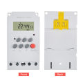 HXSJ AC 220V 25A Digital Programmable Timer Din Rail Electronic Timer Time Switch Controller with LCD Display Clock. 
