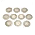 10X Diamond Coated Mini Cutting Disc Wheel Drill Mandrel 20mm without hole. 