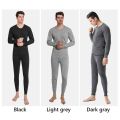 Winter Men Thermal Underwear Set Soft Cotton Fleece-lined Warm Panels Long Johns Top Bottom Set Thermo Clothing Pajamas. 