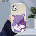 AMORVOR Case for Realme C11 2021 C20 C20A Cute Cartoon Sanrio Kuromi Back Cover Pattern Luxury Plating Metal Lens Soft Liquid Silicone Case. 