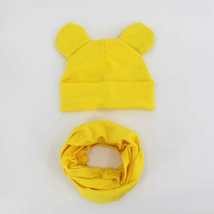 2Pcs Baby Hat Scarf Set Knitted Pompom Baby Girl Boy Hat Cap Thicken Warm Kids Hat Baby Beanie Bonnet