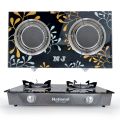 National Low gas, 2 burner portable infrared gas stove with Ceramic  Glass. 