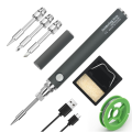 Cordless Soldering Iron Kit Adjustable Temperature Soldering Pen Metal Electronic Welding Tool Pen with 3 Tips. 