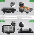 Smokeless Portable BBQ Indoor Barbecue Electric Grill w/Drip Tray Adjustable Temperature Control, 2000W High Power BBQ Tool for Cooking/Roasting Meats, Fishes, Seafood, Vegetables. 