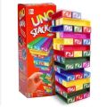 Uno Stacko Stacking Jenga Game 45 blocks Stacking Block Game Toys Family Game. 