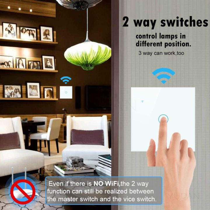 1/2/3/4gang 433MHz RF433 2 way Remote Controller Wireless Controller With Tempered Glass Panel for RF433 Wall Switch