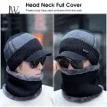 LouisWill Men Knitted Hat Head Neck Full Cover Design Unisex Winter Knitted Hats Scarf with Thick Knitted Cap Scarf for Storm Cold Winter Climbing Skiing Cycling Hiking. 