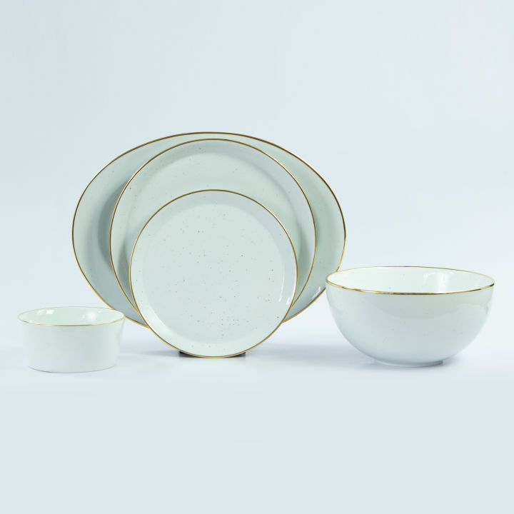 Royal Fernwood C & B Gold 21Pcs Dinner Set