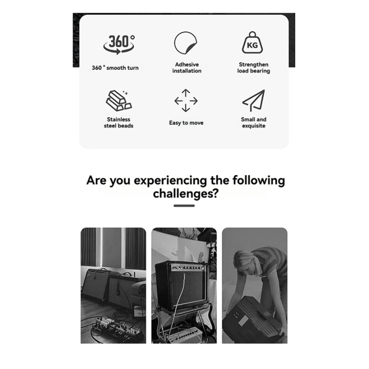 BRADOO%2012%20Pcs%20Self%20Adhesive%20Mini%20Caster%20Wheels%20360%C2%B0%20Smooth%20Rotation%20Universal%20Roller%20for%20Small%20Appliances%20Speaker%20-%20Image%203