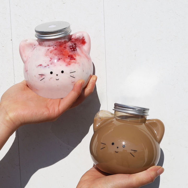【Low price】Cat Water Bottles For Milk Tea Coffee Juice Portable ...